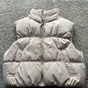 Puffer Vest in Light Beige